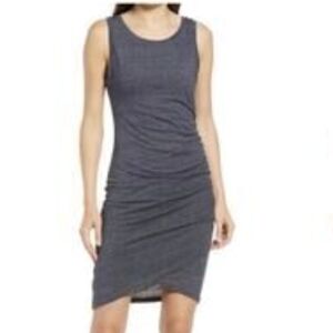 NWT Treasure & Bond Charcoal Sleeveless Fitted Midi Dress - Size XXS